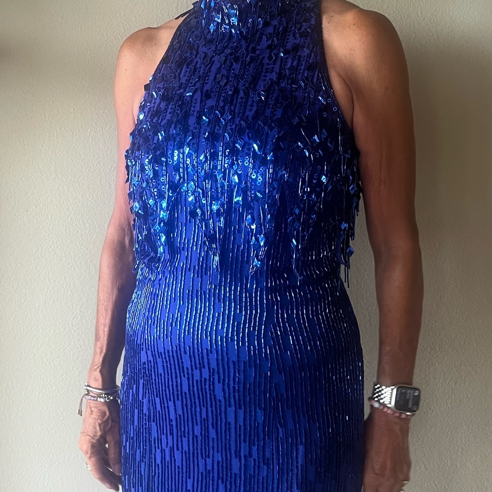 Niteline Royal Blue Backless Dress